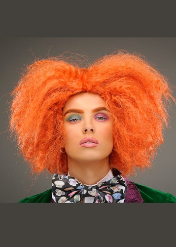 Adult size orange frizzy mad - size,