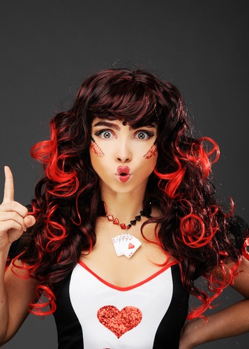 Womens gothic queen hearts - gothic,