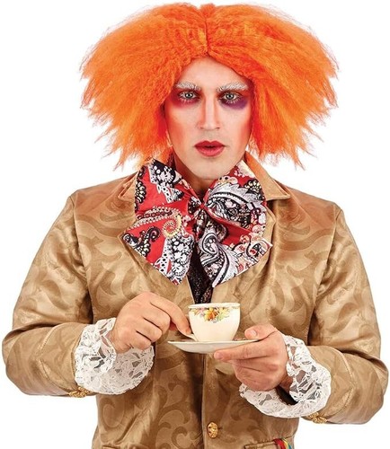 Men curly ginger wig - wig, mad